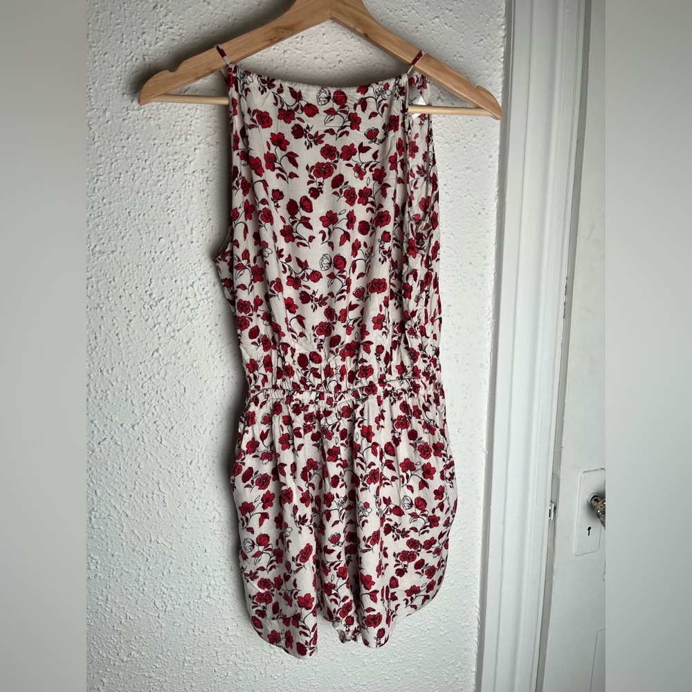 Divided H&M Red Floral Patterned romper